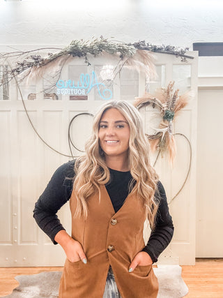 Callie Cutaway Vest - Allure Boutique WY