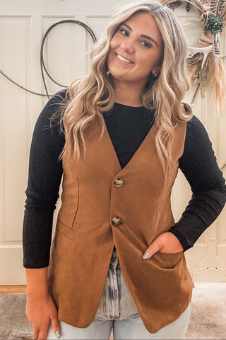 Callie Cutaway Vest - Allure Boutique WY