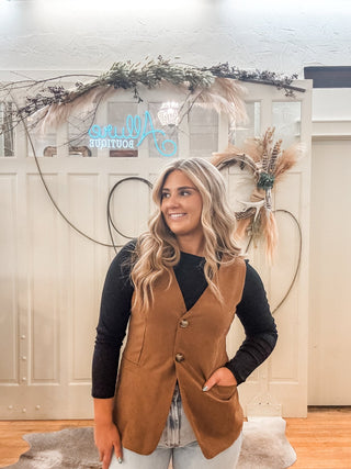 Callie Cutaway Vest - Allure Boutique WY