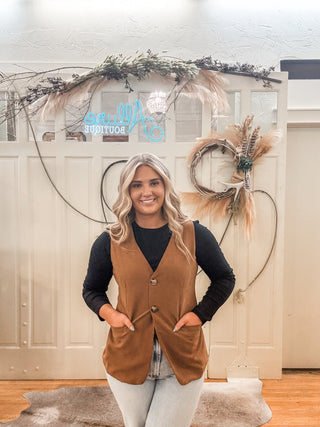 Callie Cutaway Vest - Allure Boutique WY