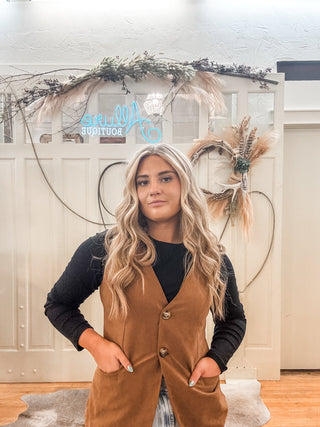 Callie Cutaway Vest - Allure Boutique WY