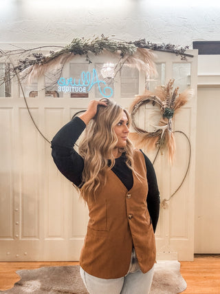 Callie Cutaway Vest - Allure Boutique WY