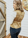 Camel Micro Suede Fur Vest - Allure Boutique WY