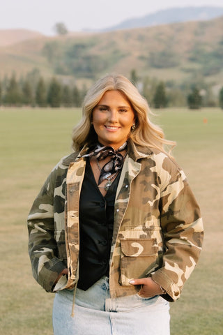 Camoflauge Printed Utility Jacket - Allure Boutique WY