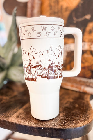 Cattle Drive 32 Oz. Flip Top Tumbler - Allure Boutique WY