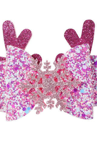 Christmas Antler Bow Clip - Allure Boutique WY