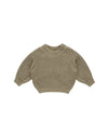 CHUNKY KNIT SWEATER || OLIVE - Allure Boutique WY