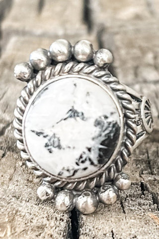 Circle White Buffalo Ring - Allure Boutique WY