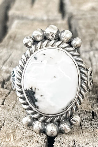 Circle White Buffalo Ring - Allure Boutique WY