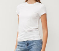 Classic Ribbed Crewneck Tee - Allure Boutique WY