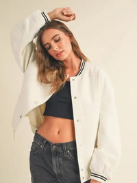 Coat Fabric Bomber Jacket - Allure Boutique WY