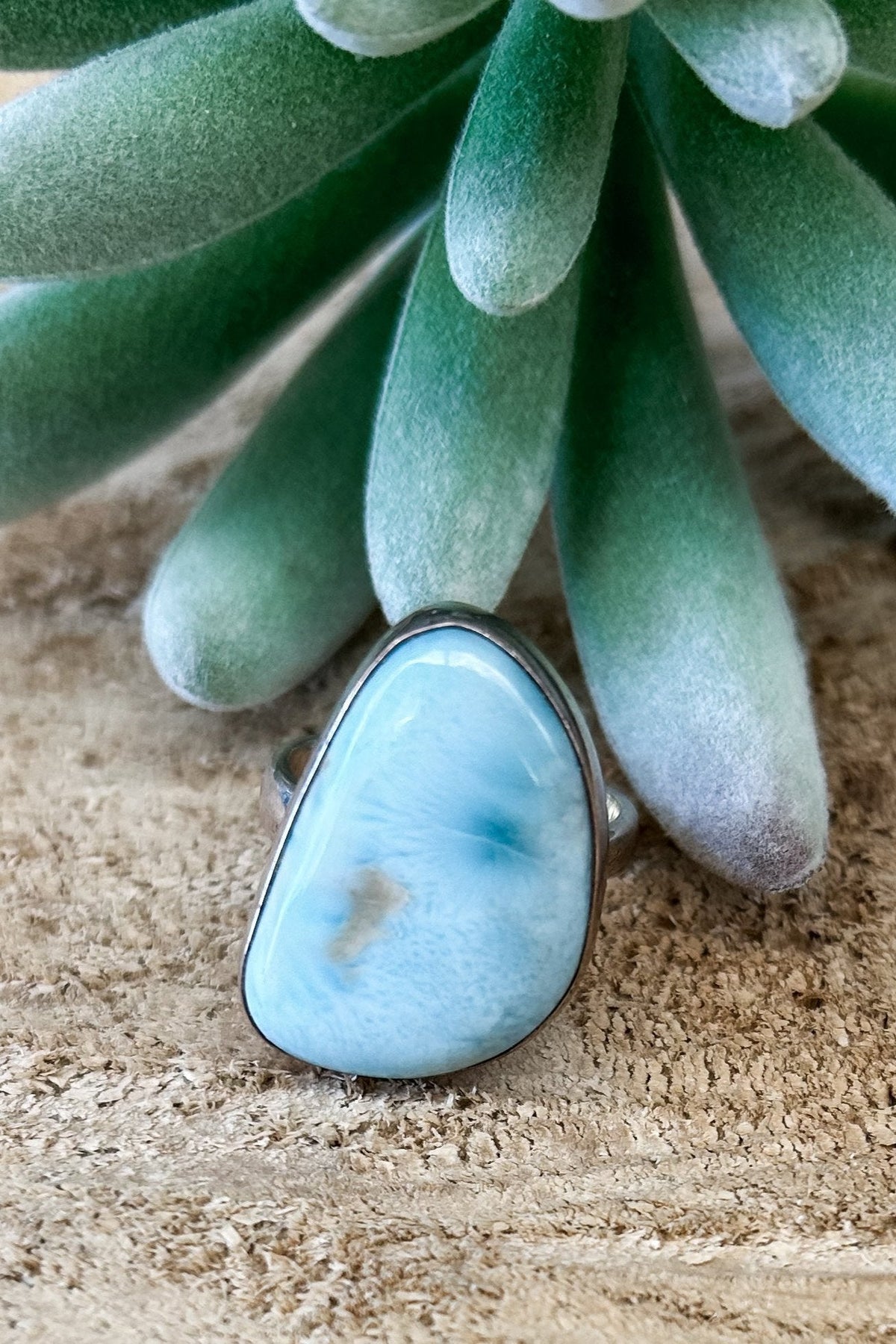 Contemporary Adjustable Larimar Ring - Allure Boutique WY