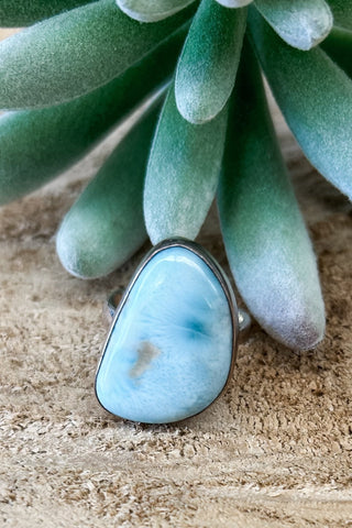 Contemporary Adjustable Larimar Ring - Allure Boutique WY