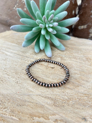 Copper Saucer Navajo Pearl Bracelet 6mm - Allure Boutique WY