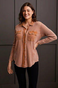 Cotton Button Up Shacket - Allure Boutique WY