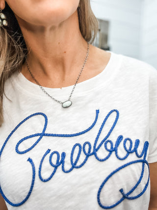 Cowboy Cropped Graphic Tee - Allure Boutique WY