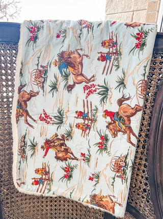 Cowboy Plush Baby Blanket - Allure Boutique WY