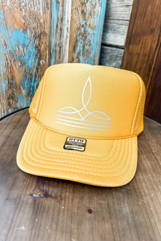 Cowboys Golden Boot Lace Trucker Hat - Allure Boutique WY