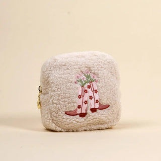 Cowgirl Boots Square Teddy Pouch - Allure Boutique WY