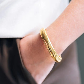 Crisp Cuff Gold Bangle Bracelet - Allure Boutique WY