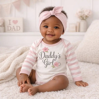 Daddy's Girl Pink Stripe Onesie - Allure Boutique WY