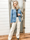 Denim Sculpted Blazer - Allure Boutique WY