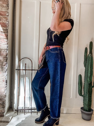 Divinity High Rise Slim Barrel Jean - Allure Boutique WY