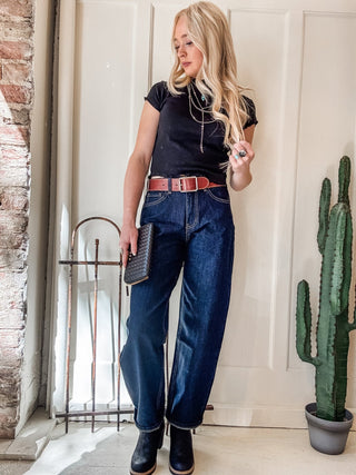 Divinity High Rise Slim Barrel Jean - Allure Boutique WY