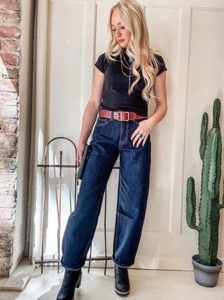 Divinity High Rise Slim Barrel Jean - Allure Boutique WY