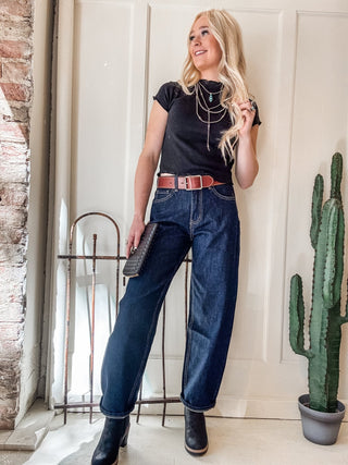 Divinity High Rise Slim Barrel Jean - Allure Boutique WY