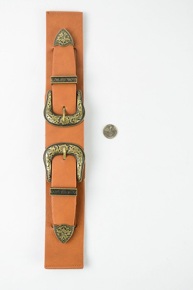 Double Western Buckle Belt - Allure Boutique WY