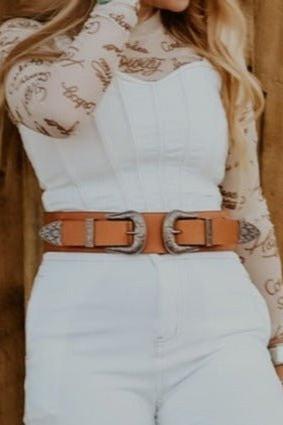 Double Western Buckle Belt - Allure Boutique WY