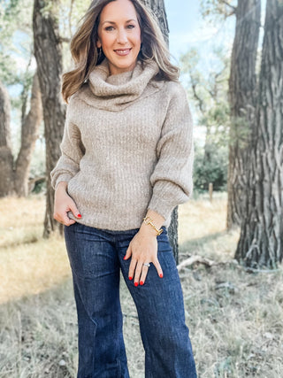 Drama Funnel Neck Sweater - Allure Boutique WY