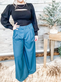 Duck Blue Palazzo Trouser - Allure Boutique WY