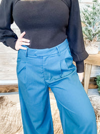 Duck Blue Palazzo Trouser - Allure Boutique WY