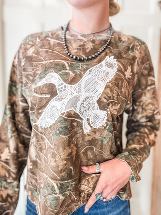 Duck Lace Graphic Tee - Allure Boutique WY