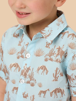 Boys Western Trail Button Down Shirt