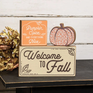 Welcome to Fall Block Set of 3