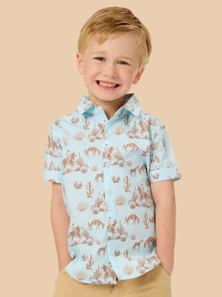 Boys Western Trail Button Down Shirt