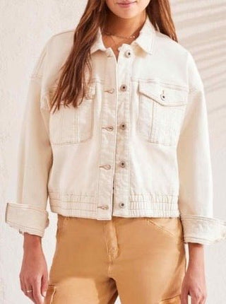 Elastic Waist Casual Jacket - Allure Boutique WY