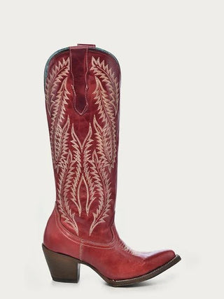 Embroidered Tall Snip Toe Boot - Allure Boutique WY