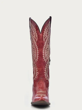 Embroidered Tall Snip Toe Boot - Allure Boutique WY