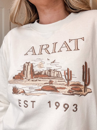 Essential Crew Sweatshirt Desert Scene - Allure Boutique WY