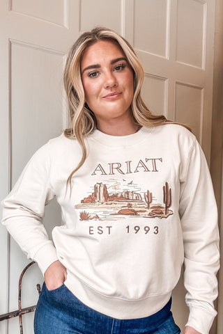 Essential Crew Sweatshirt Desert Scene - Allure Boutique WY