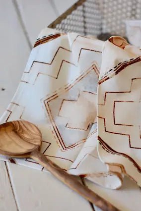 Farmhouse Geometric Neutral Pattern Novelty Tea Towel - Allure Boutique WY