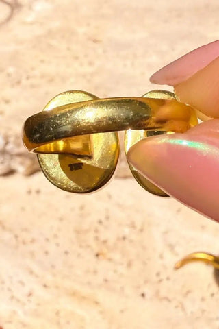 Feather Gold Adjustable Ring - Turq + Green - Allure Boutique WY