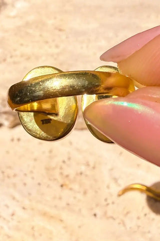 Feather Gold Adjustable Ring - Turq Teardrop - Allure Boutique WY