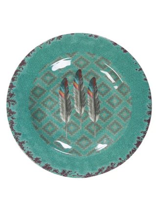 Feather Melamine Salad Plates - Set of 4 - Allure Boutique WY