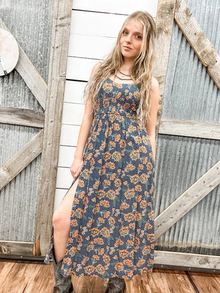 Floral Print Midi Dress - Allure Boutique WY