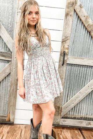 Floral Print Mini Dress - Allure Boutique WY